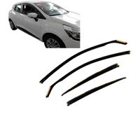 J&J AUTOMOTIVE HEKO Deflettori per Renault Clio 4 5-Porte Berlina 2012-2019 | 4 deflettori HEKO per Renault Clio 4 5-Porte Berlina, PMMA 3 mm, fumé, canale del finestrino.