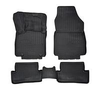 J&J AUTOMOTIVE | NORM 3D Tappeti Tappetini Auto In TPE Gomma Su Misura Per Clio 4 IV 2012-2019, Kit di 4 Pezzi, Inodore, Nero, Antiscivolo