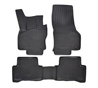 J&J AUTOMOTIVE | NORM 3D Tappeti Tappetini Auto In TPE Gomma Su Misura Per Touran 2 II dal 2015, Kit di 4 Pezzi, Inodore, Nero, Antiscivolo