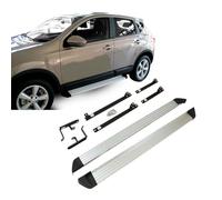 J&J Automotive | Pedane Laterale Sottoporta In Alluminio E Plastica ABS Per Qashqai J10 2007-2013, 1 KIT, Materiale Di Montaggio Incluso