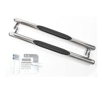 J&J AUTOMOTIVE Pedane Laterali per Suzuki Jimny 3-Porte 1998-2018, Sottoporta Minigonne, Set da 2 Pezzi, e Tubi in Acciaio Inox, Materiale di Montaggio Incluso