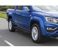 J&J Automotive | Rival Premium Pedane Laterale Sottoporta Alluminio Per Amarok 2016-2022, Alu/Nero, Omologazione Inclusa Tuv