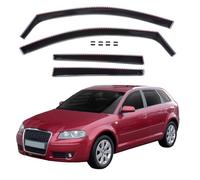 J&J AUTOMOTIVE SCOUTT | GP Deflettori d'Aria Antiturbo Adatti per A3 8P 5-Porte Sportback 2003-2012, Set di 4 Pz, Nero, Antivento, Antipioggia, Aerodinamico