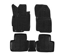J&J AUTOMOTIVE Tappetini Auto in Gomma su Misura per Citroen C-Crosser 2007-2012, Set da 4 Pezzi, Bordo Alto 4 cm, Antiscivolo, Inodore, Colore Nero