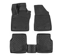 J&J AUTOMOTIVE Tappetini Auto in Gomma su Misura per Jeep Compass 2018-2025, Set da 4 Pezzi, 3D - con Bordo Alto, Antiscivolo, Inodore, Colore Nero, TPE