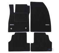 J&J AUTOMOTIVE | Tappetini In Tessuto In Velluto Con Logo Su Misura Adatti Per Mokka/Mokka X 2012-2020,4 Pezzi, Nero, Antiscivolo