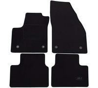 J&J AUTOMOTIVE Tappetini in Tessuto per Opel Meriva B 2010-2017, Set da 4 Pezzi Anteriori e Posteriori, di Velluto su Misura, Antiscivolo, Colore Nero