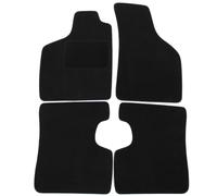 J&J AUTOMOTIVE Tappetini in Tessuto per Renault Twingo 1993-2006, Set da 4 Pezzi Anteriori e Posteriori, di Velluto su Misura, Antiscivolo, Colore Nero