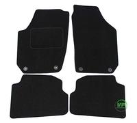 J&J AUTOMOTIVE | Tappetini in velluto per auto tepiche adatti per Fabia 2, 2007 - 2014, vestibilità precisa, fondo antiscivolo, rinforzato nella zona dei pedali