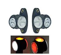 J/J Coppia Luci di Posizione Luce Ingombro LED 12-24V Camion Van Bus Autobus 3 Colori Bianco Rosso Arancio