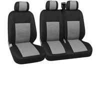 J/J Coprisedili Anteriori Universali per Van Furgone Camioncino Seat Cover Protezione per Sedile Grigio Nero 2+1 Per Furgoni a 3 Posti