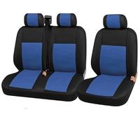 J/J Coprisedili Furgone 3 Posti Universale Coprisedile Auto Singolo e Doppio Anteriore Copri-Sedile Auto Blu Coprisedili per Guidatore e Passeggeri Universali per Furgoni e Camion