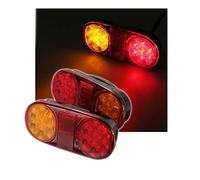 J/J Fanali Posteriori Dx Sx Carrello Autocarro Rimorchio 14 Led Direzione Luce Targa Lampada di Arresto Coda Posteriore Universale Indicatore