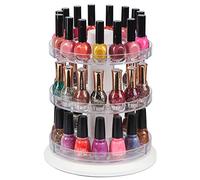 J JACKCUBE DESIGN Espositore rotante in acrilico per smalti, può contenere 69 - 117 bottiglie, 3 ripiani, organizer per smalti, trucchi, oli essenziali e altro ancora, MK548B