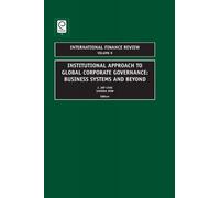 J. Jay Choi Institutional Approach to Global Corporate Govern (Copertina rigida)