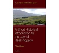 J. John Lawler A Short Historical Introduction to the Law of Real Pr (Tascabile)