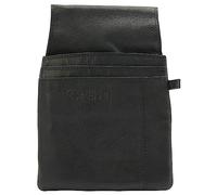 J JONES - Marsupio in pelle, borsa da viaggio - Per il portafoglio del cameriere - pratico e maneggevole, unisex, nero