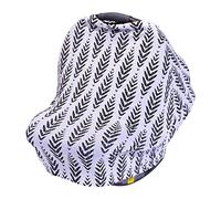 J.L. Childress Copertura multiuso 4 in 1 - Copertura elastica per seggiolino auto e copertura per la privacy, copertura per allattamento al seno, colore grigio/oro stelle