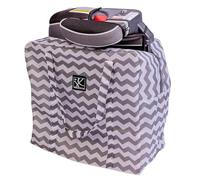 J.L. Childress Go-Go - Borsa da viaggio per seggiolini e passeggini compatti, adatta a gb Pockit e BabyZen Yoyo, borsa da viaggio per seggiolino rialzato, motivo a zigzag