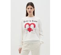 J LICENZE D. SICEM, Felpa Bianca In French Terry Con Stampa Care Bears, Donna, Bianco, Taglia: M