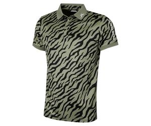 J.Lindeberg Polo da golf elasticizzata a 4 vie Tour Tech da uomo, Tour Tiger Olive M, XL