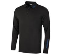 J.Lindeberg Polo da golf elasticizzata a maniche lunghe Tour Tech da uomo, Melange nera., S
