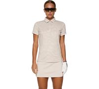 J. LINDEBERG Polo Tour Tech Print, beige/bianco