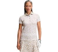 J. LINDEBERG Polo Tour Tech Print, sabbia/bianco
