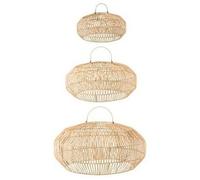 J-line Paralumi e basi della lampadaParalumi e basi della lampada S/3 ABAT-JOUR ROTIN NATUREL (78.5x78.5x39cm) in Beige Unica