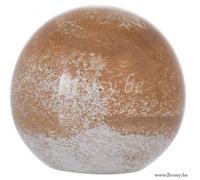 J-line Statuette e figurine PRESSE-PAPIER BAS VERRE BEI S (8x8x7.5cm) in Marrone Unica