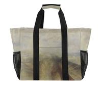 J. M. W. Turner Stampa Pioggia Vapore e Speed Boat Bag Mom Tote Grande Pieghevole Sabbia Picnic Grocery Riutilizzabile Tote Bag Bolso Rosa Beach Totes Donne Utility Borse