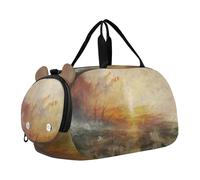 J. M. W. Turner Venice Dogana San Giorgio Maggiore, borsone da viaggio per ragazzi e ragazze, borsone da viaggio sportivo, J. M. W. Turner dipinge la nave degli schiavi, classico