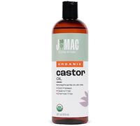 J MAC BOTANICALS Olio di ricino organico, pressato a freddo (16 pezzi), olio di ricino per viso, pelle, olio di castore pressato a freddo per sopracciglia, olio di castore organico pressato a freddo