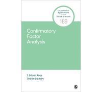 J. Micah Roos Shawn Bauldry Confirmatory Factor Analysis (Tascabile)