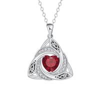 J.MOULING Collana da donna in argento sterling 925, con zirconi celtici, per donne, madri, fidanzate, Zirconia cubica