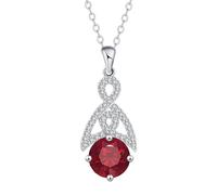 J.MOULING Collana da donna in argento sterling 925, con zirconi celtici, per donne, madri, fidanzate, Zirconia cubica