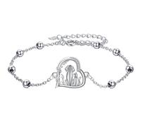 J.MUEN Bracciale da donna con gatto e gatto, in argento Sterling 925, con confezione regalo, il regalo perfetto per gli amanti degli animali