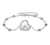 J.MUEN Bracciale da donna in argento Sterling 925, con motivo a cuore, con scatola regalo, il regalo perfetto per gli amanti degli animali