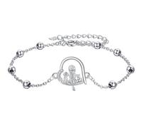 J.MUEN Bracciale Donna Angelo Custode Argento 925-inciso Sempre nel mio cuore Un grande regalo per esprimere amore e Custode