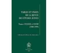 J.-P. Rothschil Tables Et Index De La Revue Des Etudes Juives, Tomes (Tascabile)