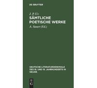 J P Uz Sämtliche Poetische Werke (Copertina rigida)