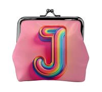 J print Carino Fibbia Portamonete Vintage Pouch Bacio Blocco Cambiare Portafogli per le Donne Moda, nero, Taglia unica, Vintage