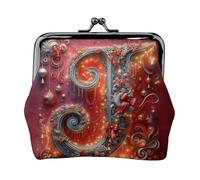 J print Carino Fibbia Portamonete Vintage Pouch Bacio Blocco Cambiare Portafogli per le Donne Moda, nero, Taglia unica, Vintage