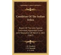 J R Doolittle J W Nesmith L S Scott Condition Of The Indian Tribes (Tascabile)