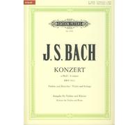J.S. Bach: Violin Concerto No. 1 In A Minor BWV 1041. For Violino, Accompagnamento di Pianoforte
