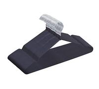 J.S - Grucce appendiabiti in metallo resistente, cromate e nere, confezione da 20