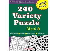 J S Lubandi 240 Variety Puzzle Book 3; Word Search, Sudoku, Code Wor (Tascabile)
