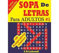 J S Lubandi SOPA De LETRAS Para ADULTOS (Tascabile)