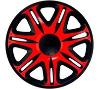 J-Tec J15512 Set Di 4 Copricerchi Nascar 15 Pollici Nero/Rosso, Rot