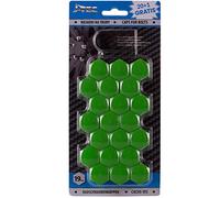 J-Tec J21307 - Set di 20 copritastrodadi/bulloni universali in Materiale Sintetico, 19 mm, 1 Pezzo, Colore: Verde